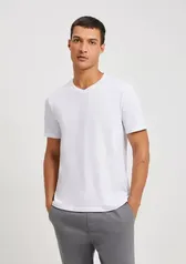 Camiseta Básica Masculina Flamê Com Decote V Hering