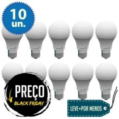 [Ricardo Eletro] Kit Com 10 Lâmpadas de Led A60 5W - R$69,90