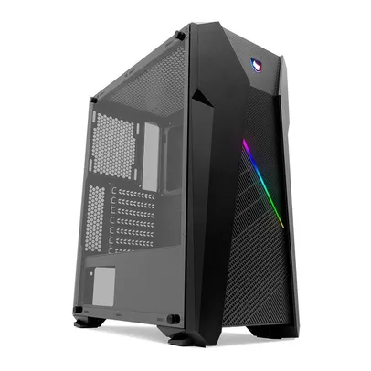 Gabinete Gamer Pichau Kronen RGB Lateral Vidro Temp, PGKN-01 RGB | R$260