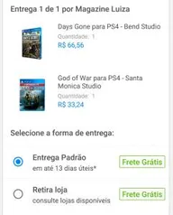 [APP] PS4 DAYS GONE + GOD OF WAR (ou outro jogo de R$ 49.90)