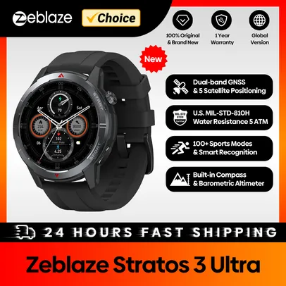 [Taxa Inclusa] Zeblaze Stratos 3 Ultra, Relógio inteligente