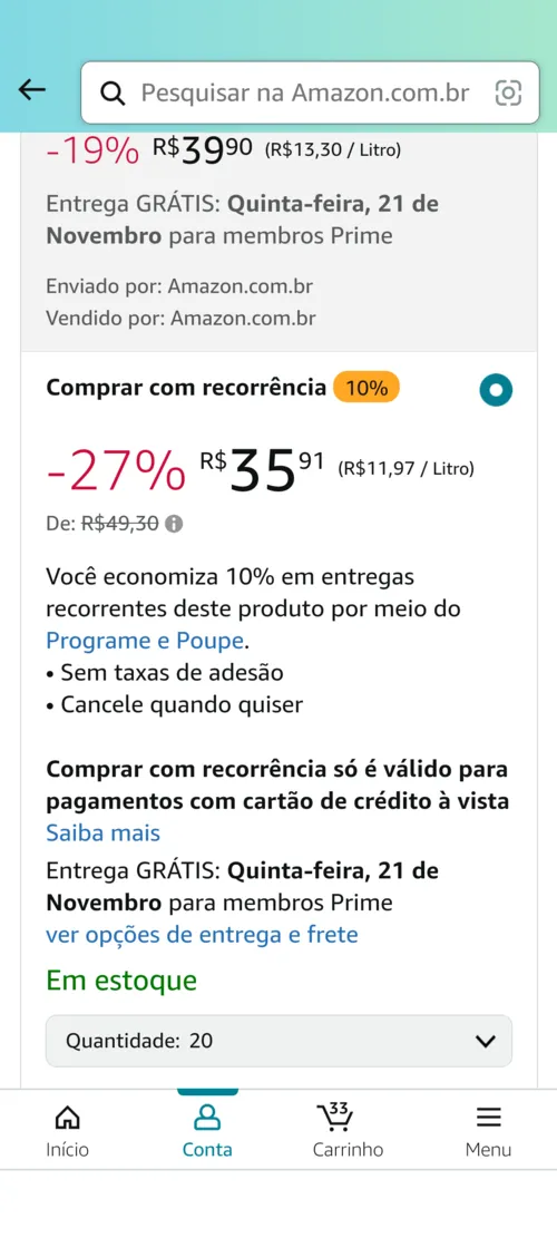 Imagem na descrição da promoção