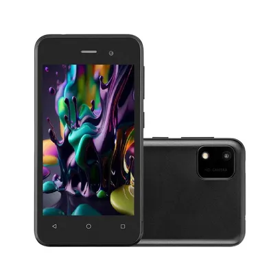 Foto do produto Smartphone Multi 3G Preto 32GB, Android 10 Go, Conexões Wi-Fi e Bluetooth