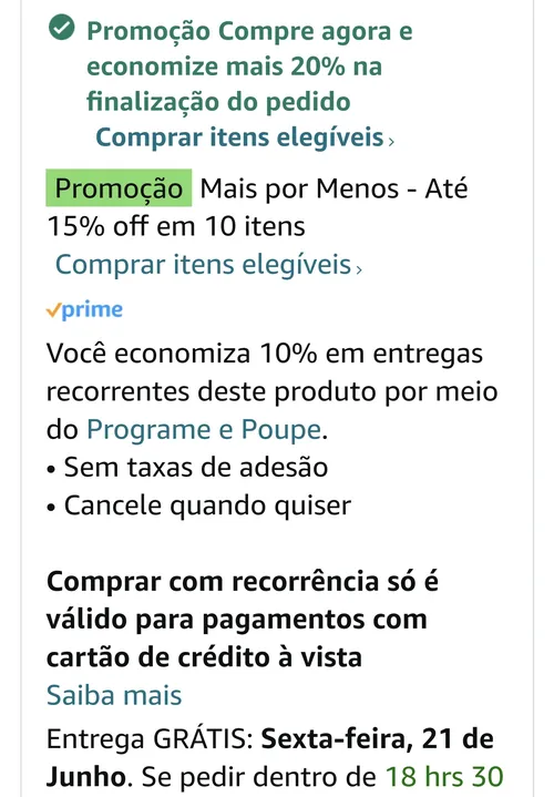 Imagem na descrição da promoção