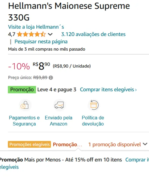 Imagem na descrição da promoção