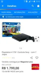 Playstation 4 1TB + 7 Jogos