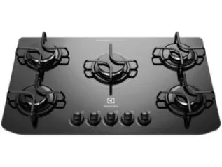 [Clube da Lu] Cooktop 5 Bocas Electrolux Preto a Gás GLP - GC70V | R$374