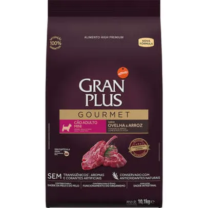 Ração Seca GranPlus Gourmet Ovelha & Arroz para Cães Adultos Raças Mini