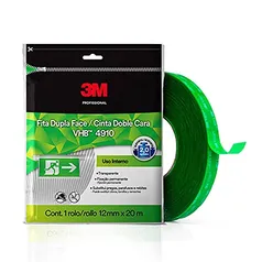 3M, Fita VHB, Dupla-Face, Adesivo Transferível, 4910, 12 mm x 20m