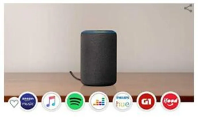 (-30%) Amazon Echo - R$ 489 em 12x s/ juros