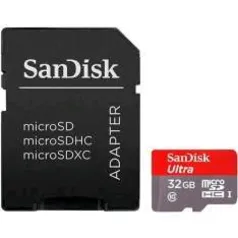 [Americanas] Cartão de Memória Micro SD 32GB SanDisk Ultra 48MB/s + Adaptador - R$41,30