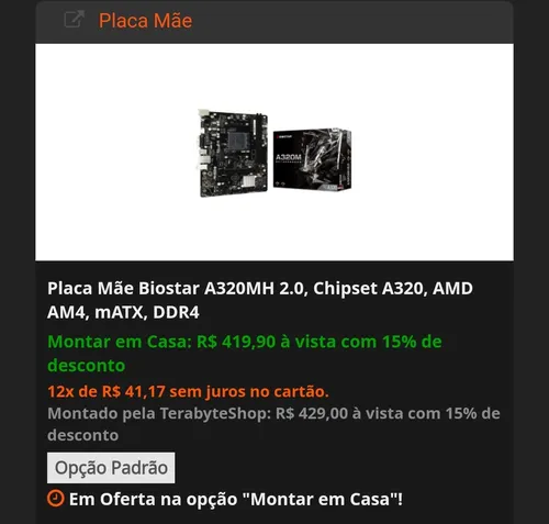 Imagem na descrição da promoção