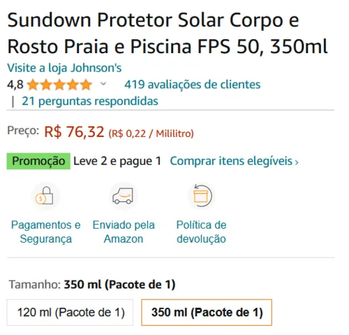 Imagem na descrição da promoção