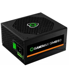 Fonte Gamemax GM650 650W, 80 Plus Bronze, PFC Ativo, Black