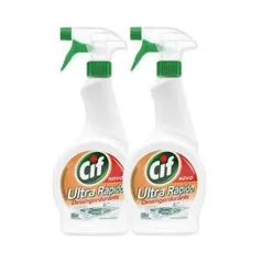 (40% de AME) Kit Desengordurante Cif Ultra Rapido 500ml 2 Unidades | R$18