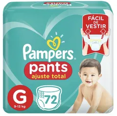 Fralda Pampers Pants Bag Ajuste Total G Com 72 Unidades