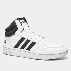 Tênis Adidas Hoops 3.0 Mid Masculino - Branco+Preto