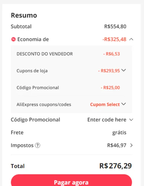 Imagem na descrição da promoção