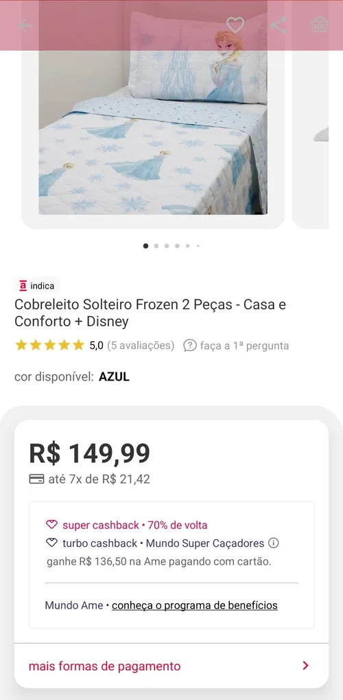 Imagem na descrição da promoção