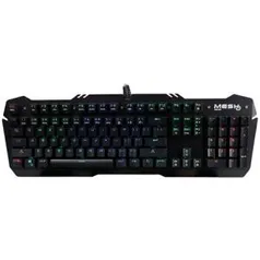 Teclado Gamer Mecânico Mesh Gear Balder USB LED RGB GATERON RED USA B06S BALDER | R$ 116