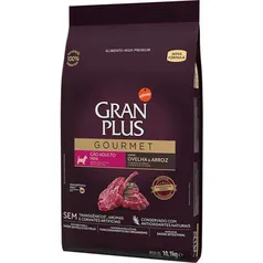 Ração Gran Plus Gourmet Cães Adultos Miniaturas e Pequenos Ovelha e Arroz (10,1 kg)