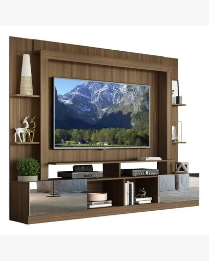 Foto do produto Estante Com Suporte Tv 65" Portas C/ Espelho Oslo Multimóveis V3382