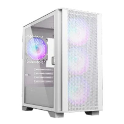 Gabinete Gamer Montech AIR 100 ARGB, Mini Tower, White, mATX, 4 Fans, Vidro Temperado