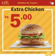 [ APP McDonald's] Extra Chicken R$ 5