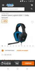 Headset Gamer Logitech G430 7.1 Dolby Surround