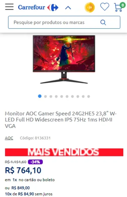 Imagem na descrição da promoção