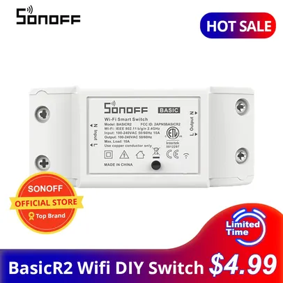 [ NOVO USUÁRIO] Interruptor inteligente Sonoff com wifii - R$13.15
