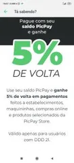 Ganhe 5% em compras até R$1.000,00