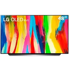 Smart TV 48 Polegadas LG 4K OLED48C2 Evo 120Hz G-Sync FreeSync HDMI ThinQ Google Alexa