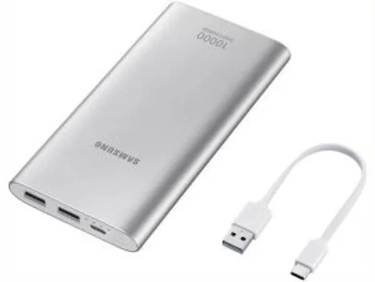 Carregador Portátil Samsung 10.000mAh Fast Charge USB Tipo C - EB-P1100CSPGBR
