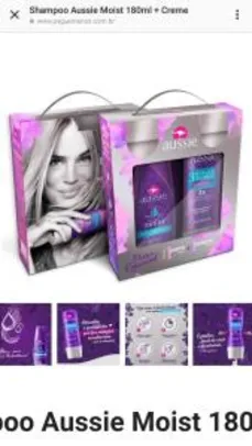 kit Shampoo + Creme Tratamento Aussie Moist 3 Minute Miracle | R$35