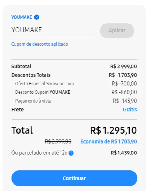 Imagem na descrição da promoção