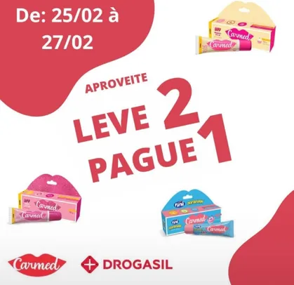 Promo-carmed | Drogasil | Leve 2 pague 1