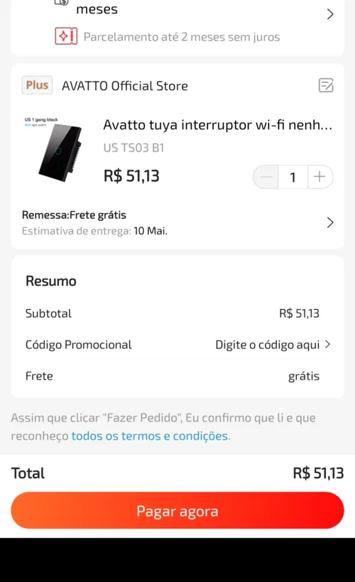 Imagem na descrição da promoção