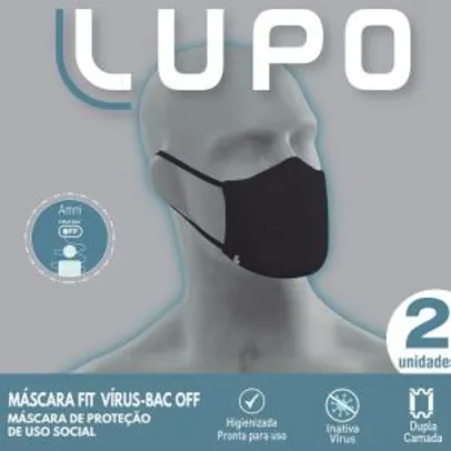 Máscara Fit Bac Off - Kit com 2 Unidades