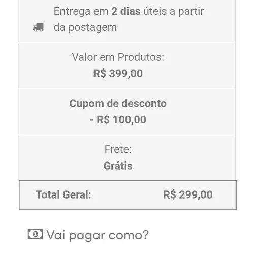 Imagem na descrição da promoção