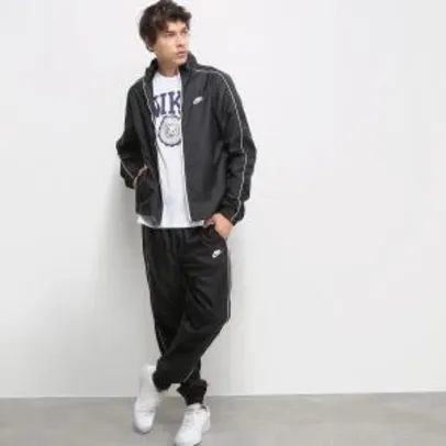 Conjunto Nike NSW Suit Basic Masculino - Preto e Branco R$194