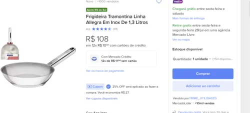 Imagem na descrição da promoção