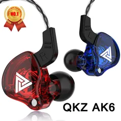 Fone de Ouvido QKZ ak6 com fio e microfone