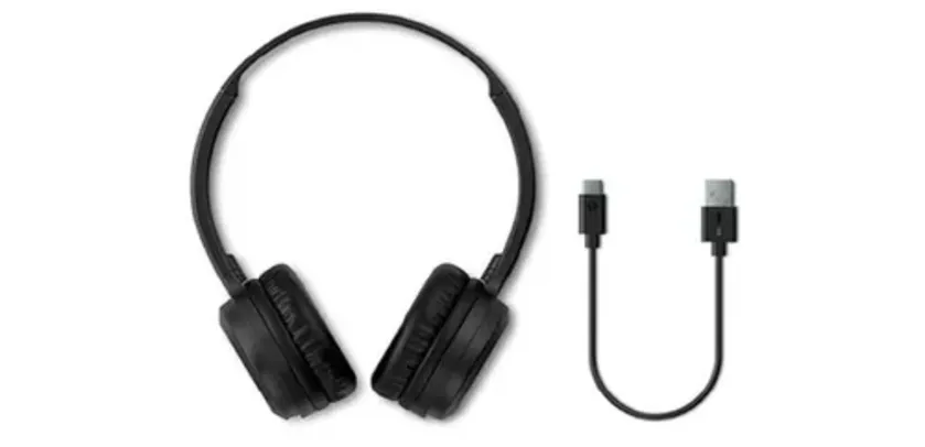 Fone de Ouvido Bluethooth Philips TAH1108BK/55 Headphone Preto Dobrável com Microfone 