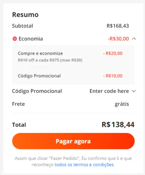 Imagem na descrição da promoção