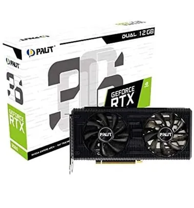 Placa de Vídeo Palit RTX 3060 Dual, 12GB, GDDR6, 192bit, LHR