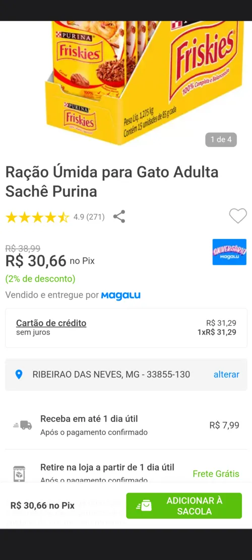 Imagem na descrição da promoção