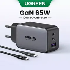 Carregador Rápido de Parede UGREEN 65W