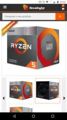 Processador AMD Ryzen 5 3400G 3.7GHZ (4.2GHZ Turbo), 4-Core 8-Thread, Cooler Wraith Stealth, AM4 - R$849