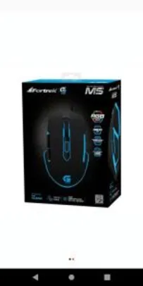 Mouse Gamer Fortrek 4800DPI, RGB, M5 - 64385 - R$70,90
